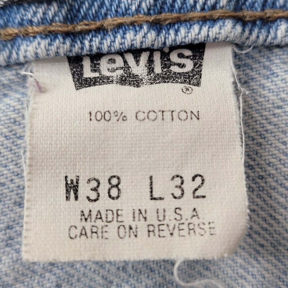 VTG 90's Levi's Silver Tab Men's Loose Fit Light Blue Denim Jeans Size 38x32 USA - Picture 12 of 12